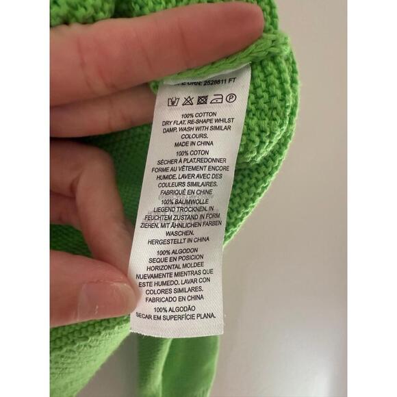French Connection Womens Sweater Size Medium Bright Green Classic Knit - Picture 4 of 10